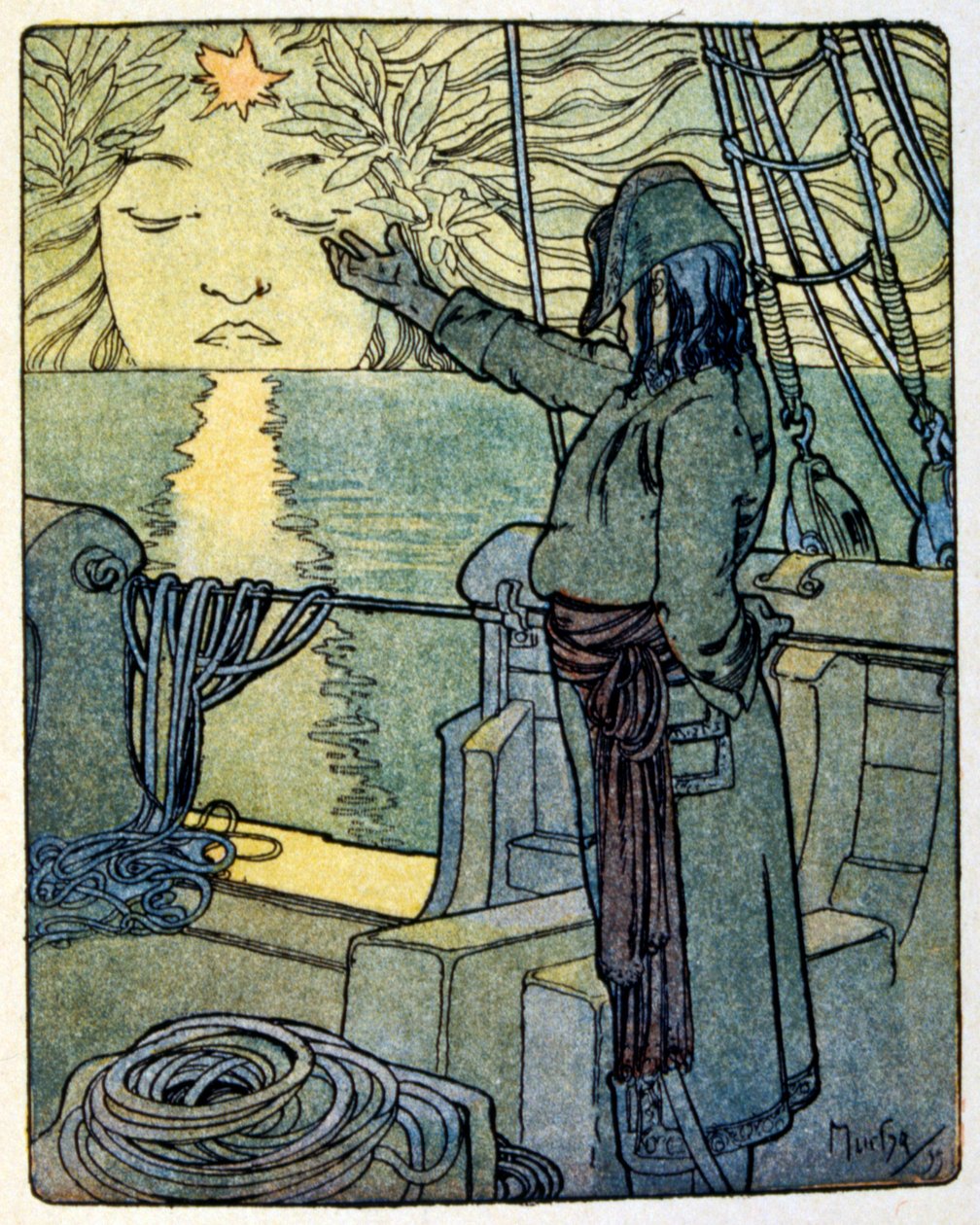 Ilustrace alphonse Muchy ke knize 