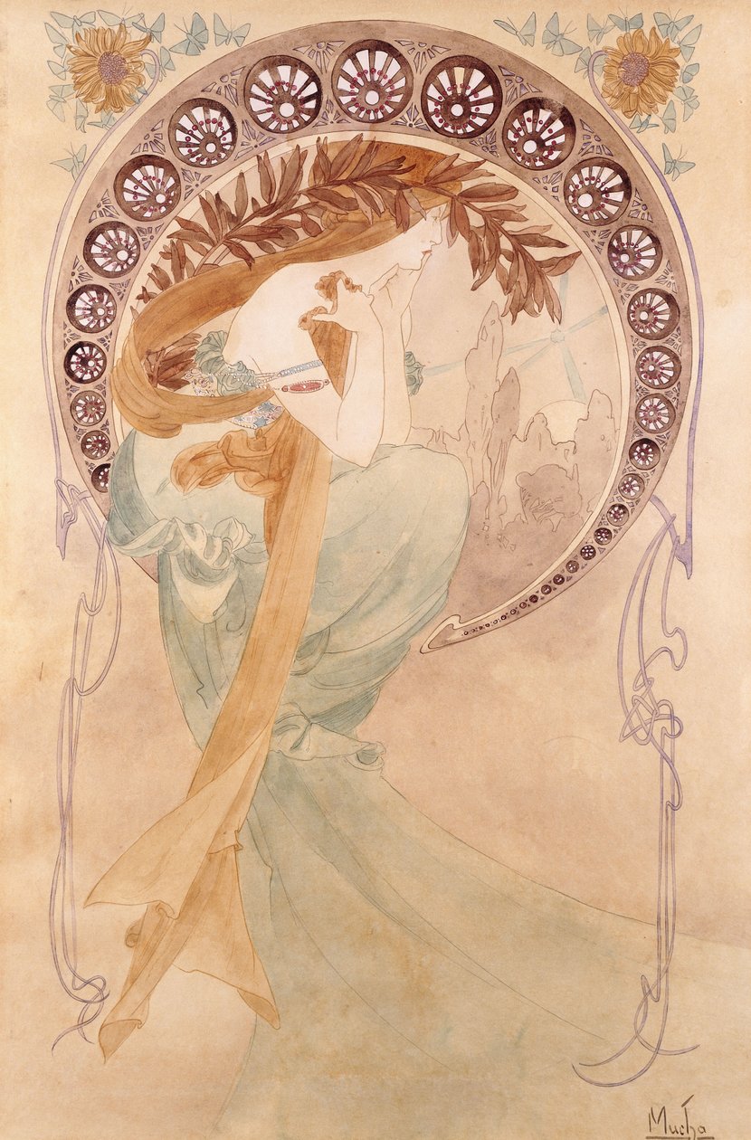 básně, od Alphonse Mucha