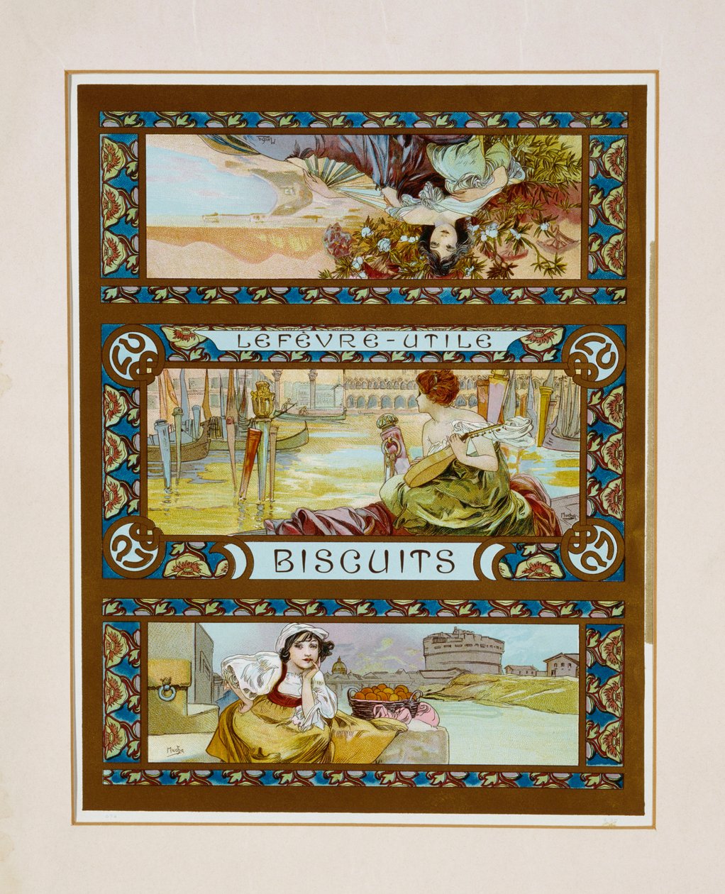 Lefevre-Utile, Cookies, kolem roku 1910 od Alphonse Mucha