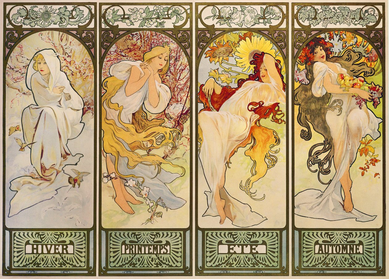 Roční období od Alphonse Marie Mucha
