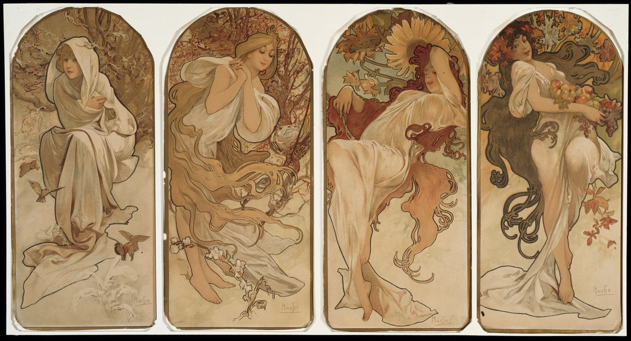 Roční období od Alphonse Marie Mucha