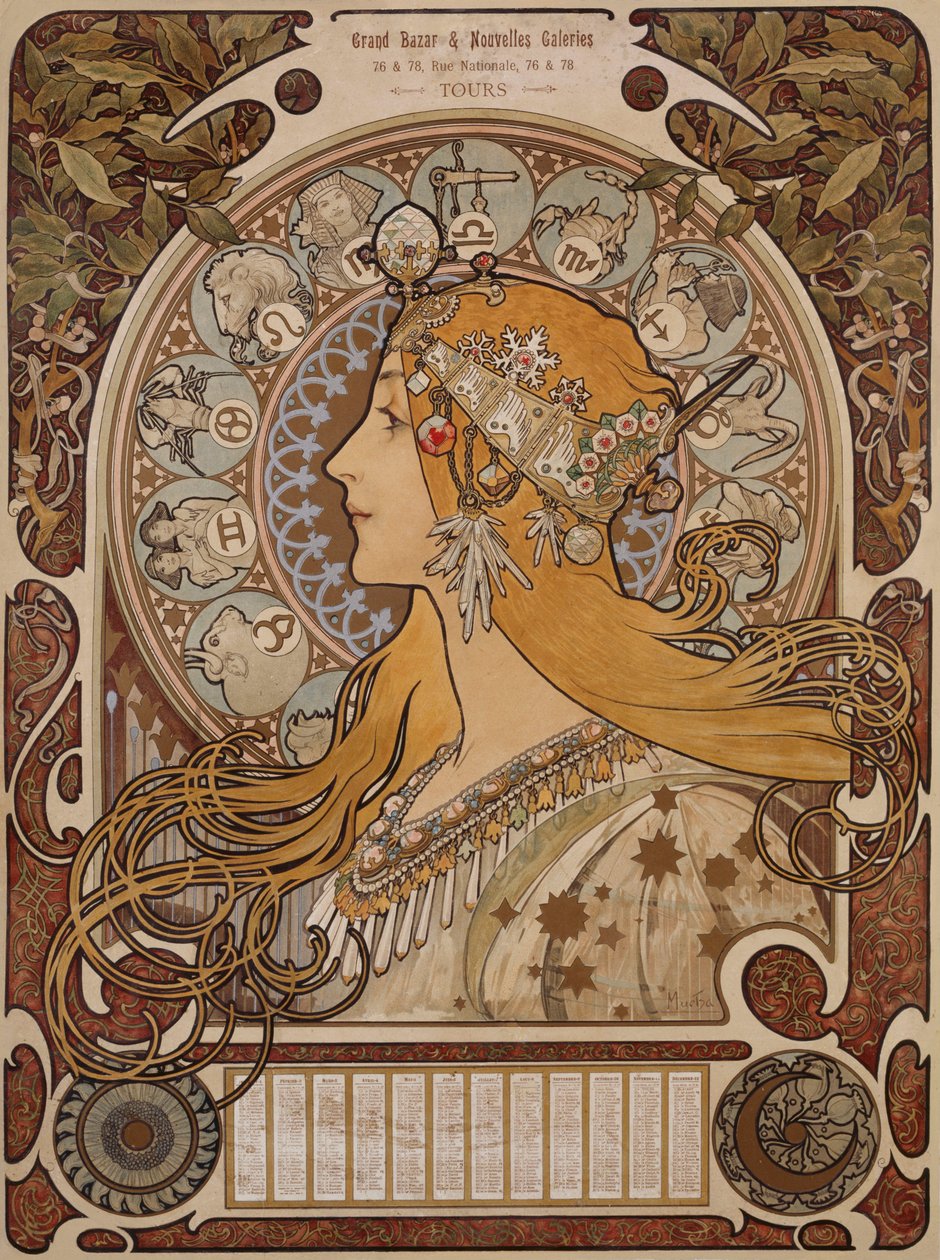 Zodiac, Velký bazar a nové galerie, prohlídky od Alphonse Mucha