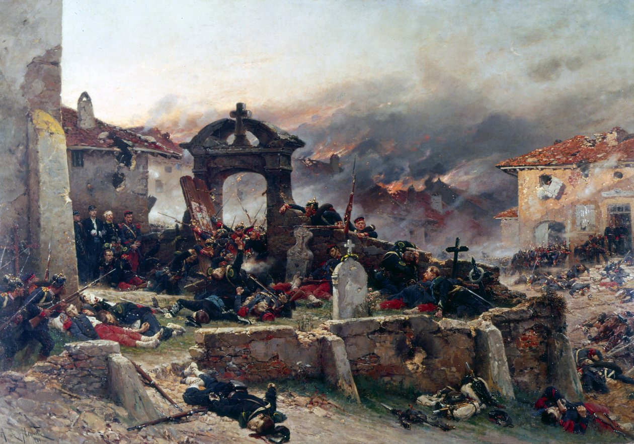 A Neuville, hřbitov Saint-Privat od Alphonse Marie de Neuville