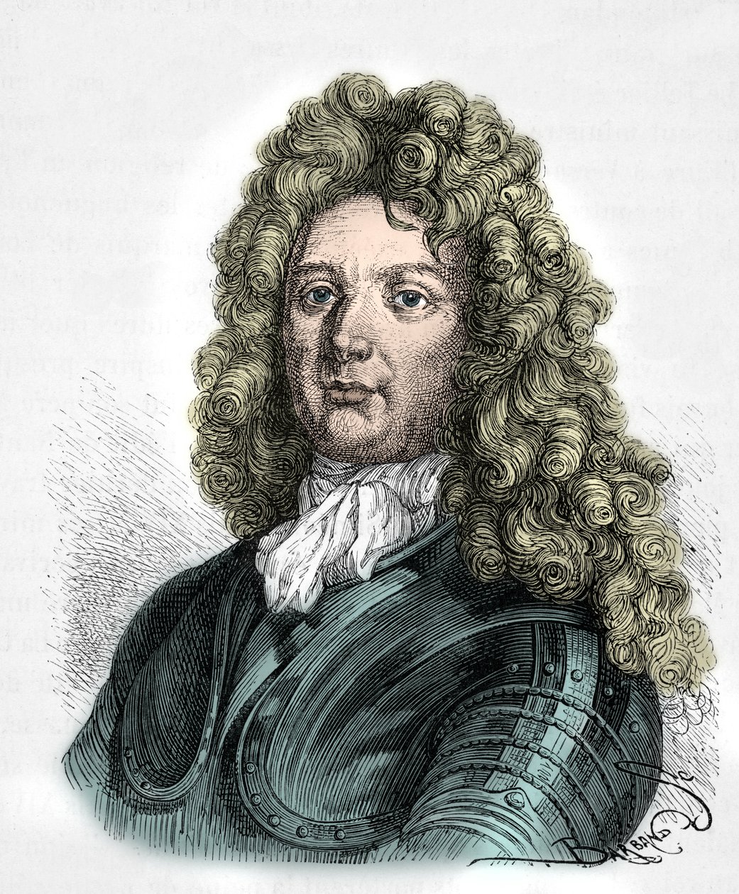 Portrét Sebastiena Le Prestre, markýze de Vauban (rytina) od Alphonse Marie de Neuville