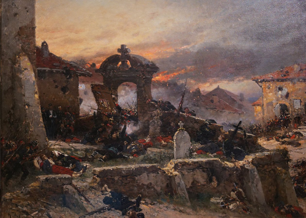 Hřbitov Saint-Privat, 18. srpna 1870, 1881 od Alphonse Marie de Neuville