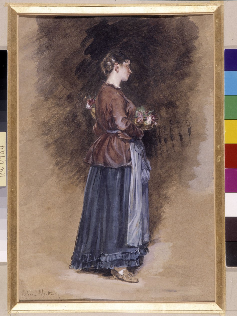 Statek s košíkem květin Obraz Alphonse Moutte (1840-1913), matný v cm 27x18 Povinná zmínka: Založení sbírky pozdravy z Provence, Marseille od Alphonse Moutte
