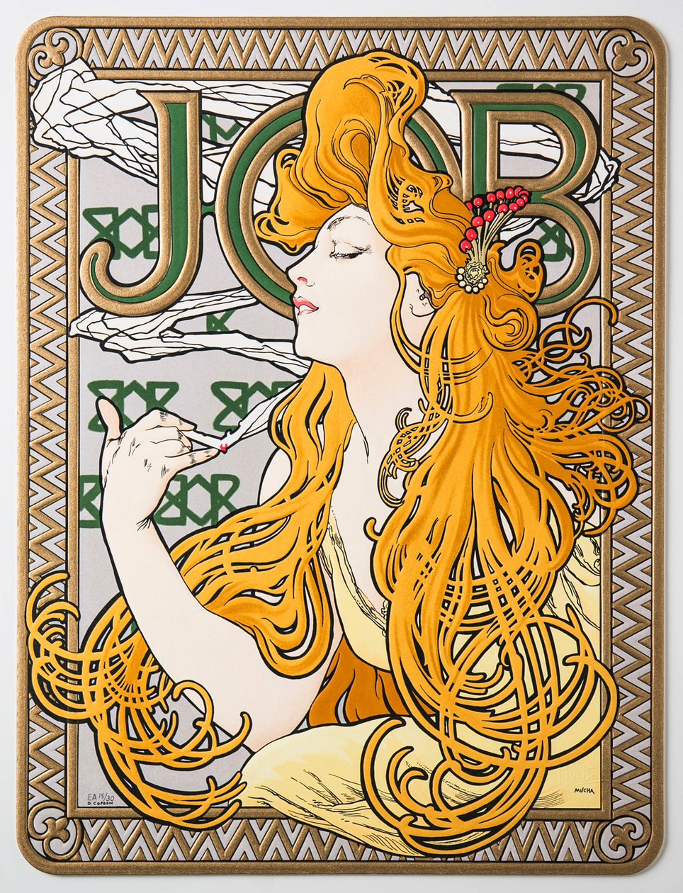 Reklamní plakát na hedvábný papír Job, 1897. od Alphonse Mucha