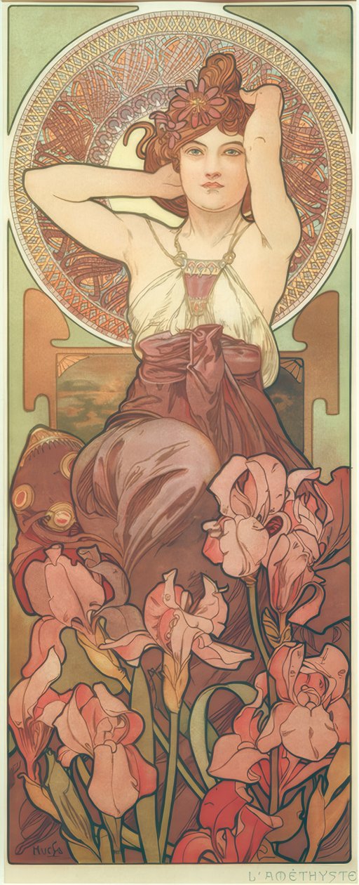 Ametyst od Alphonse Mucha