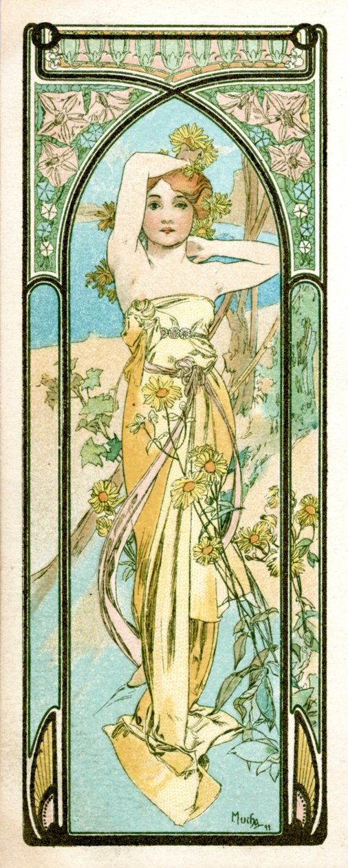 „Probuzení rána“, 1899 od Alphonse Mucha