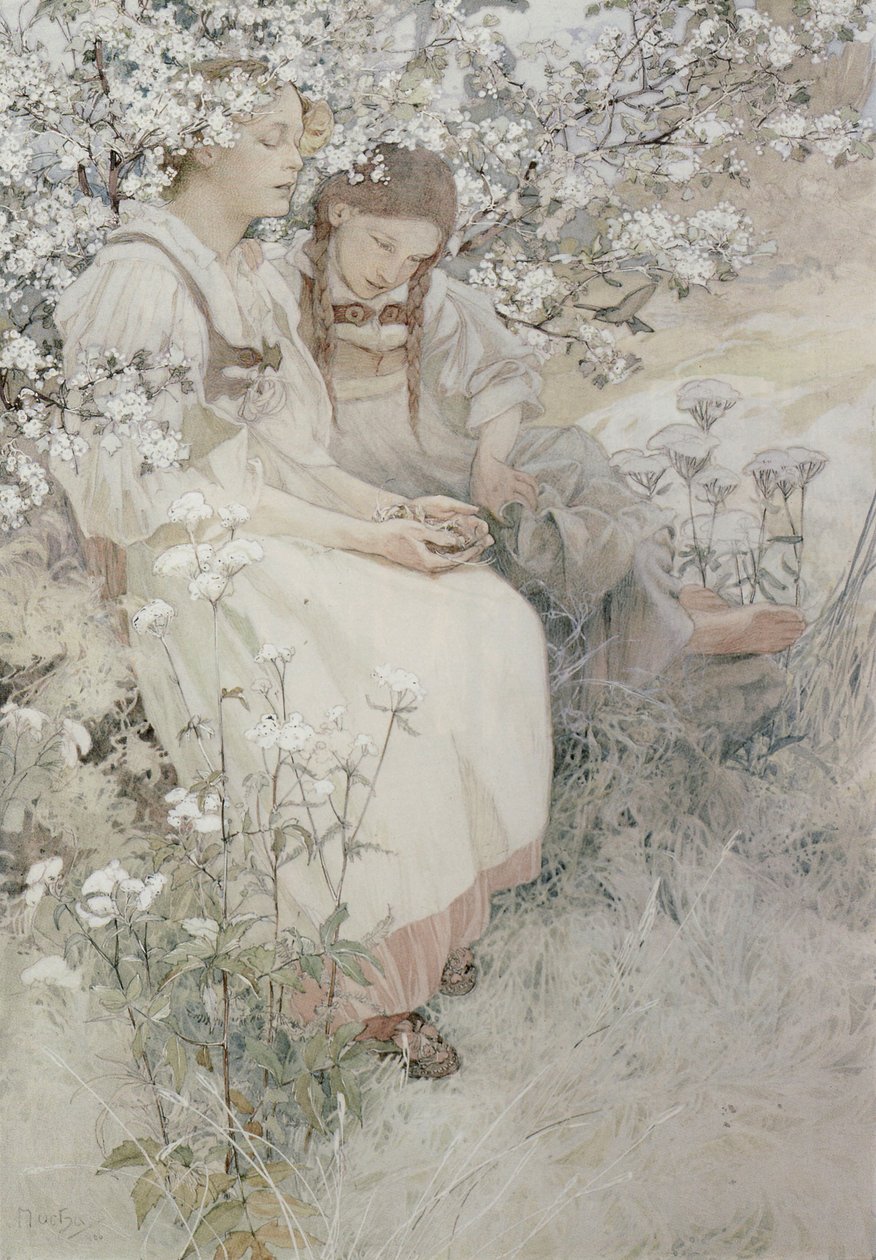 Blahoslavení čistého srdce: neboť oni uvidí Boha, 1906 od Alphonse Mucha