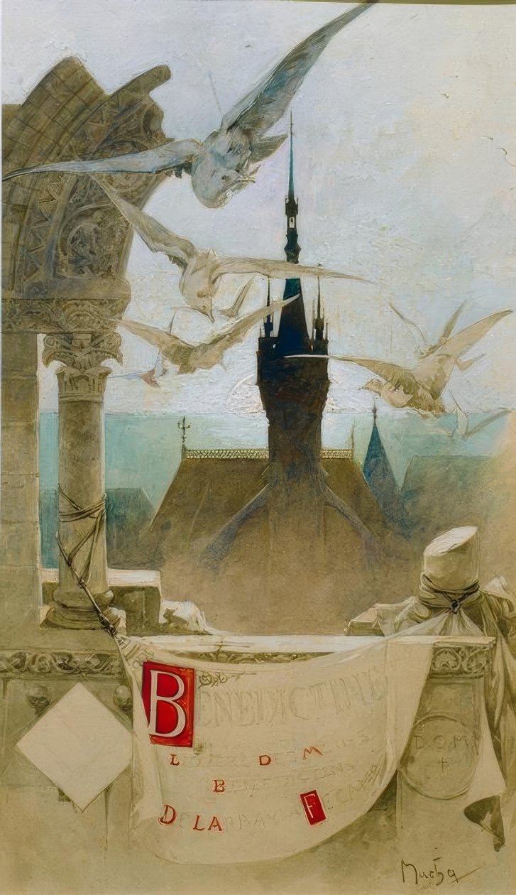 benediktinská od Alphonse Mucha