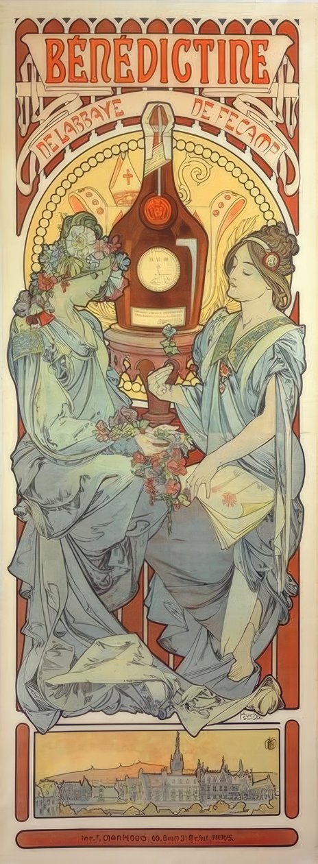 benediktinská od Alphonse Mucha