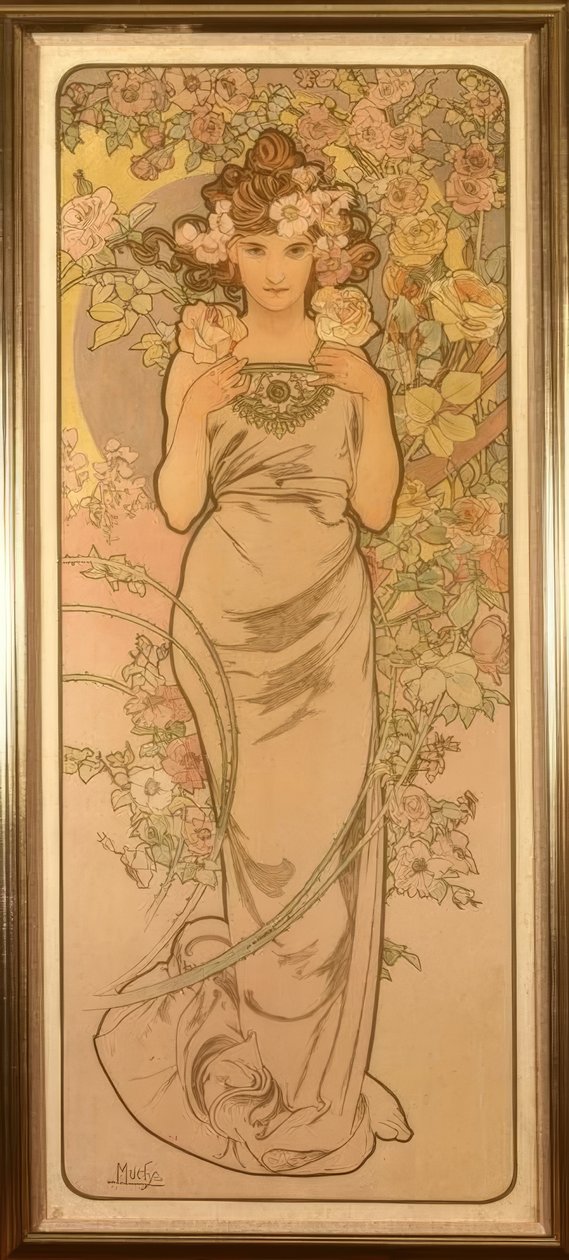 Růže od Alphonse Mucha