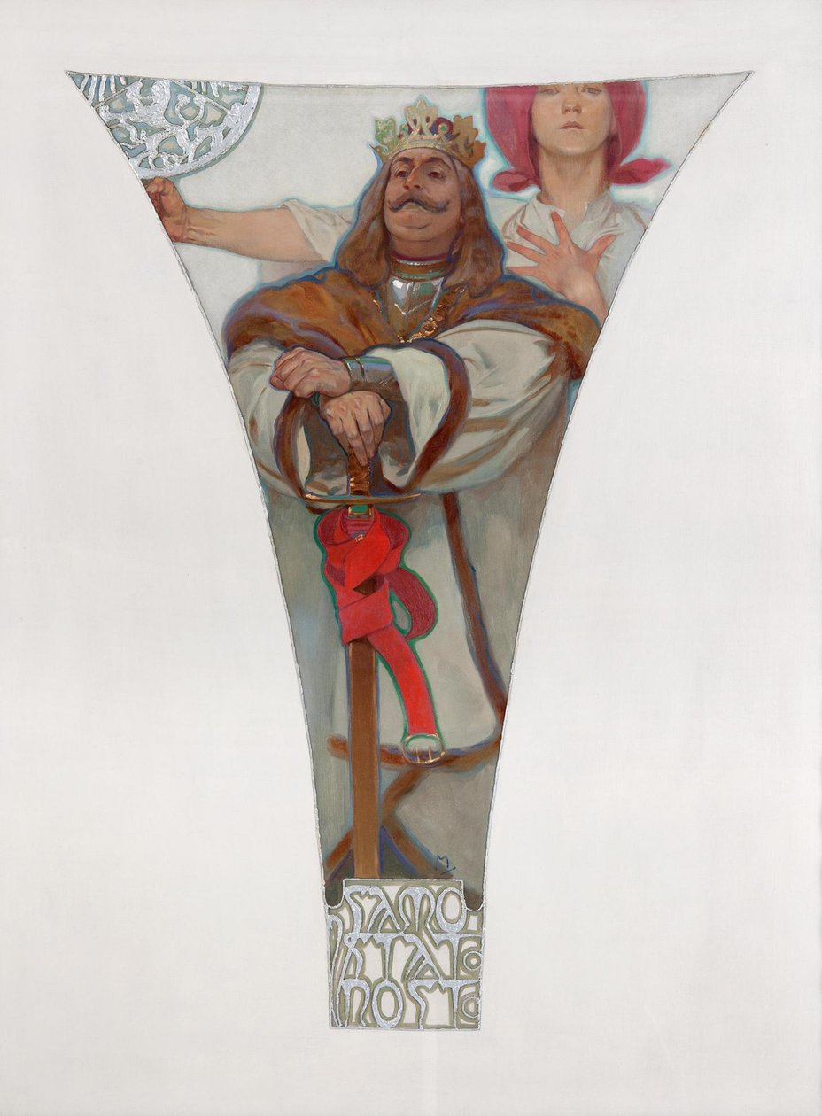 Jiří z Poděbrad, 1911 od Alphonse Mucha