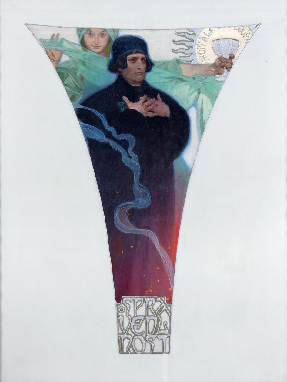 Jan Hus, 1911 od Alphonse Mucha