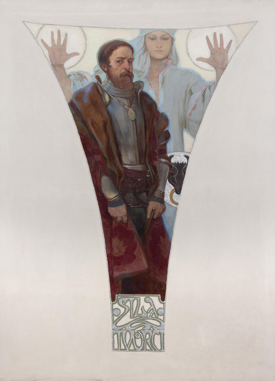 Jana z Pernštejna, 1911 od Alphonse Mucha