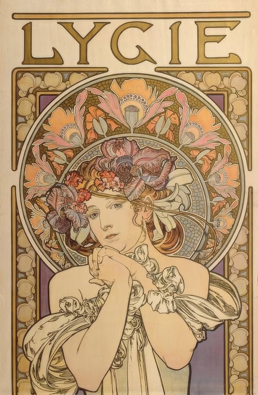 Lygie - Reprodukce dekorativních děl Muchy od Alphonse Mucha