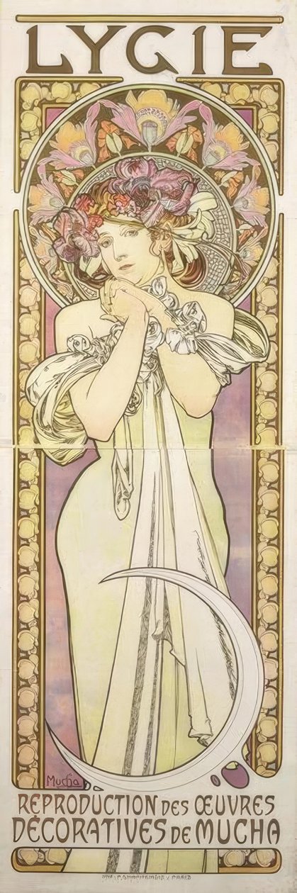 Lygie - Reprodukce dekorativních děl Muchy od Alphonse Mucha