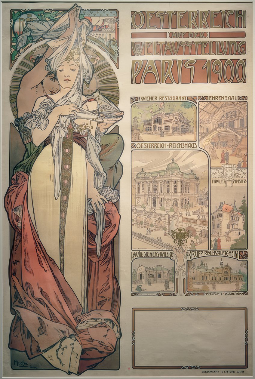 Rakousko na světové výstavě v Paříži 1900 od Alphonse Mucha