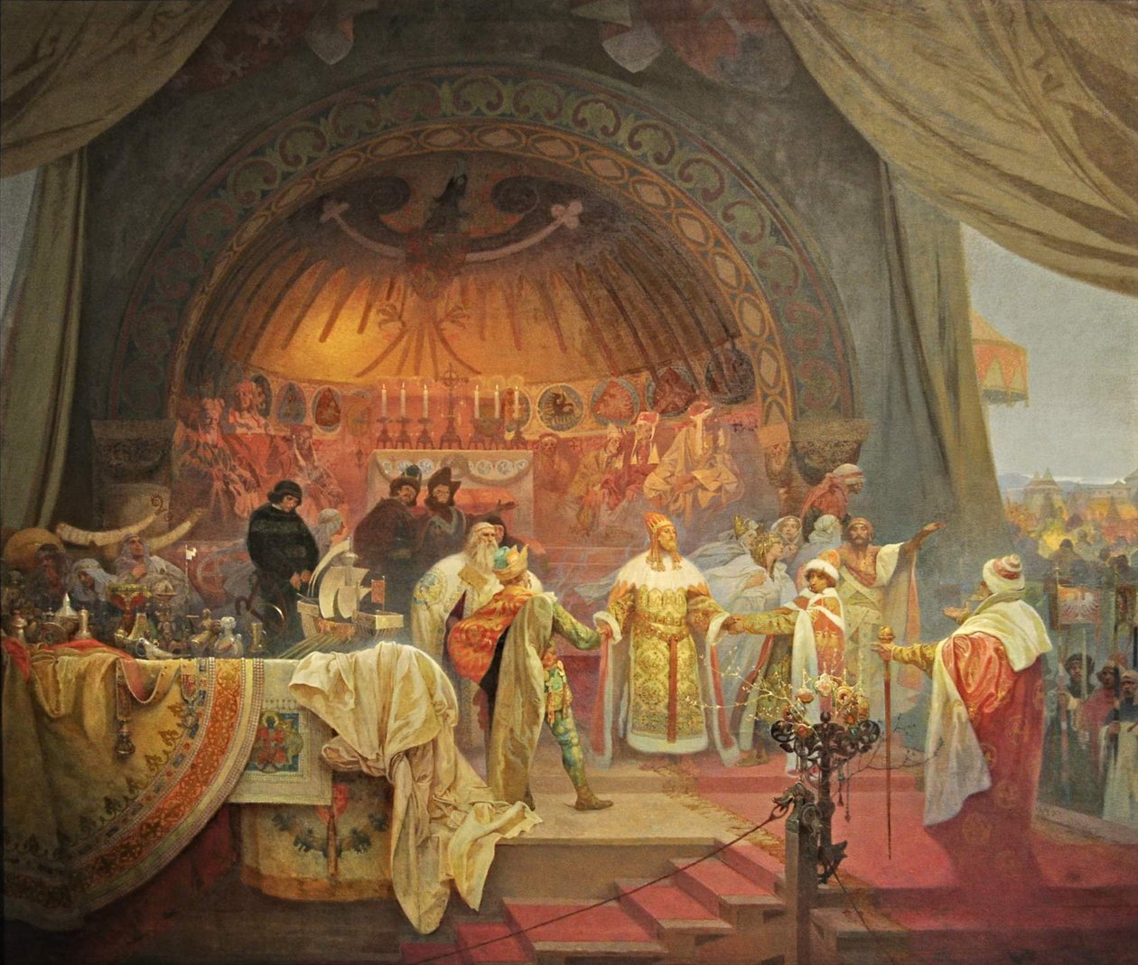 Český Otakar II. Svaz slovanských dynastií Cyklus Slovanská epopej od Alphonse Mucha