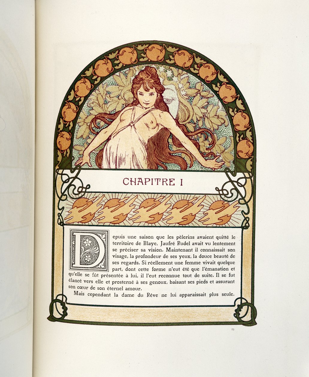 Stránka z Ilsee, princezna de Tripolis, 1897 od Alphonse Mucha