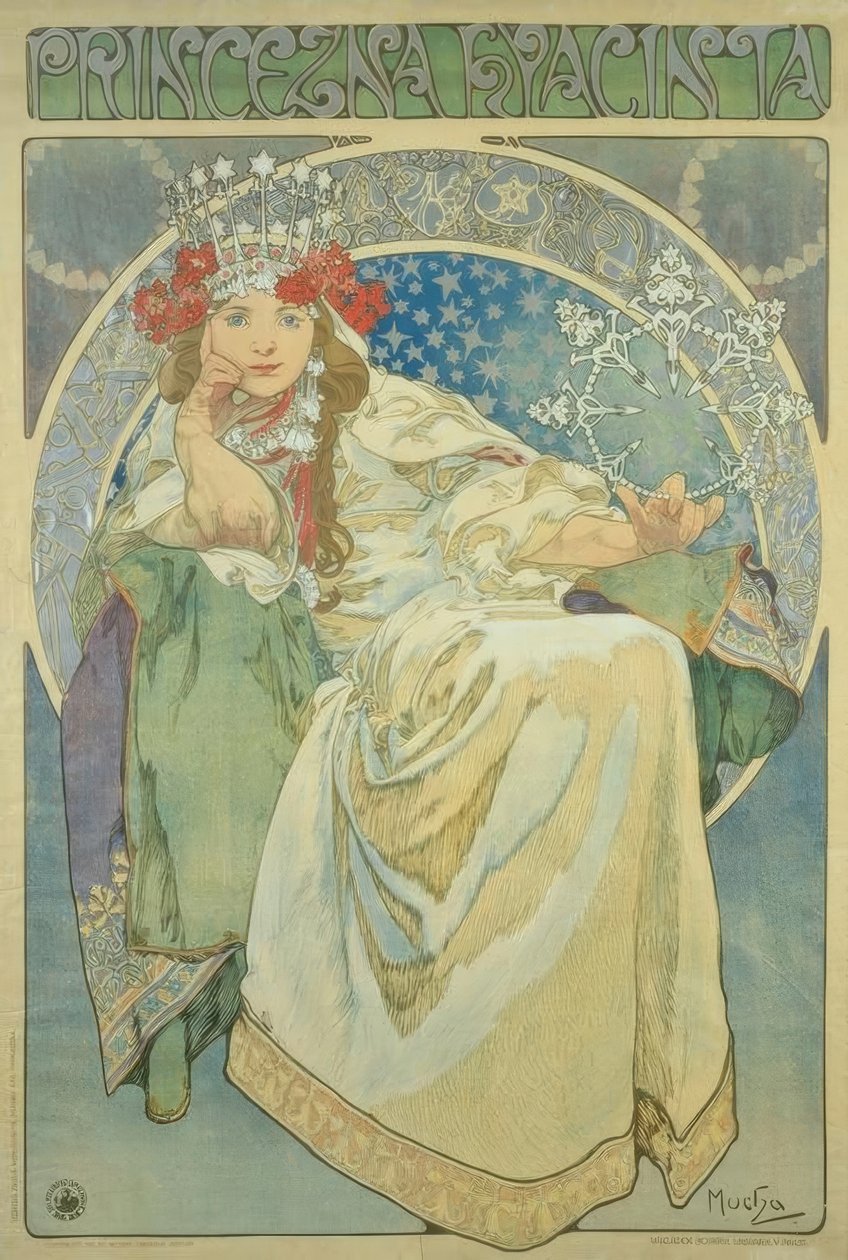 Princezna Hyacinta od Alphonse Mucha