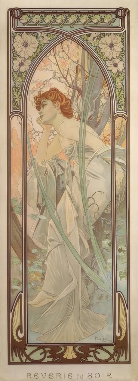 Večerní snění od Alphonse Mucha
