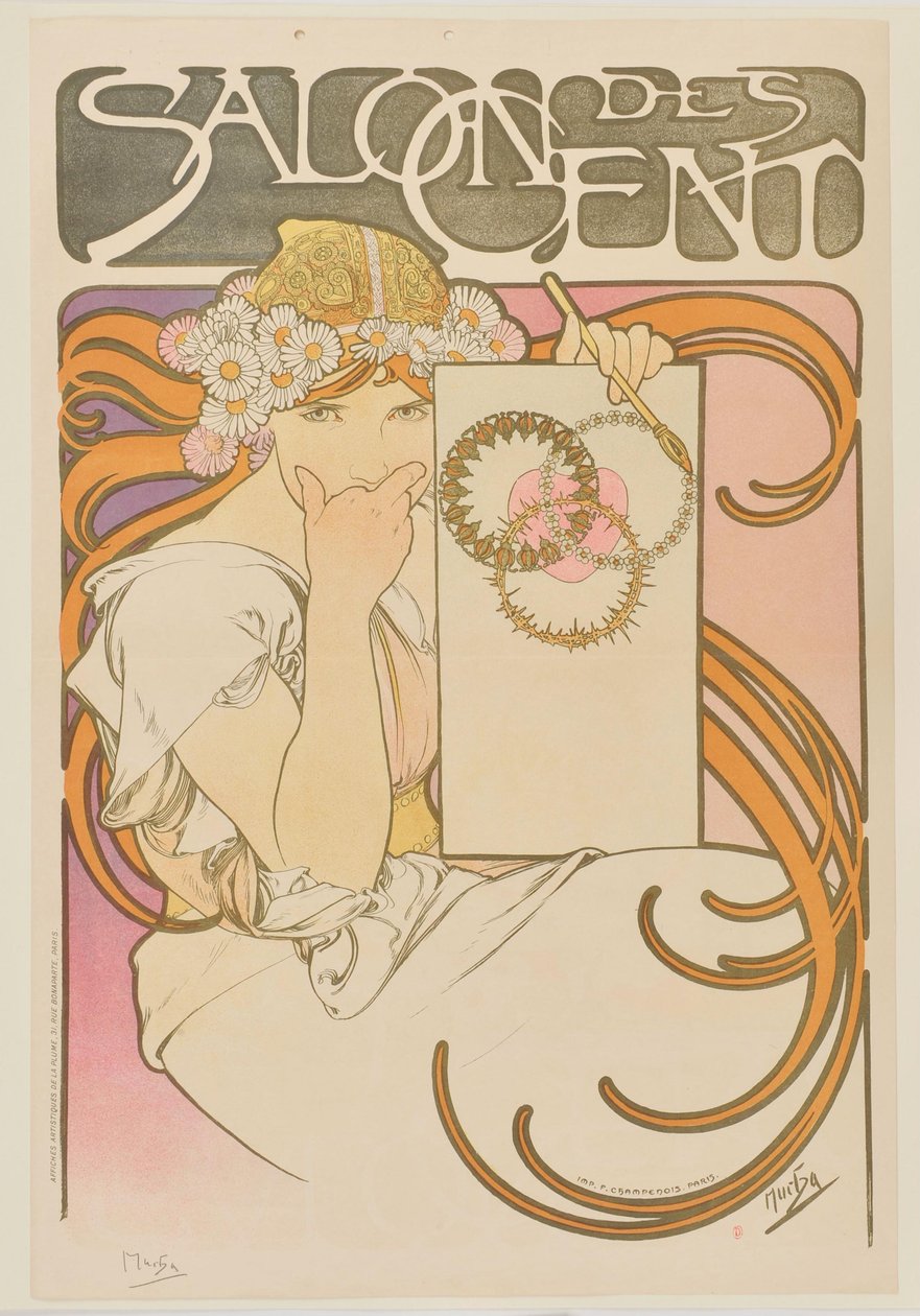[Salon des Cent. Červen 1897 (předtisk)] od Alphonse Mucha