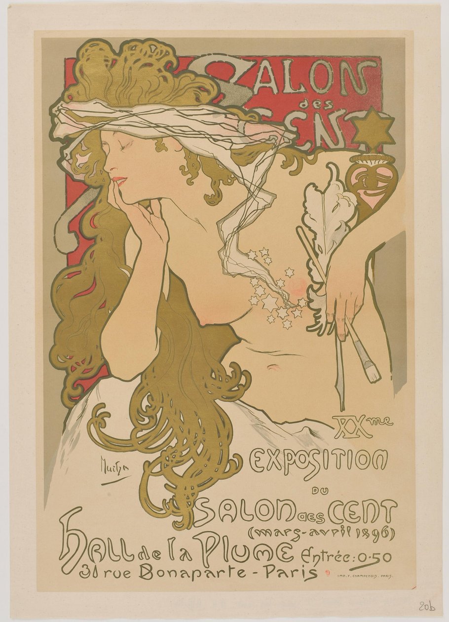[Salon des Cent. Březen-duben 1896] od Alphonse Mucha