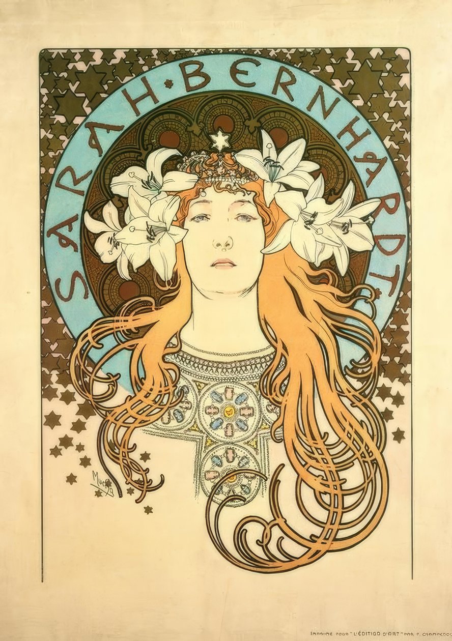 Sarah Bernhardtová od Alphonse Mucha