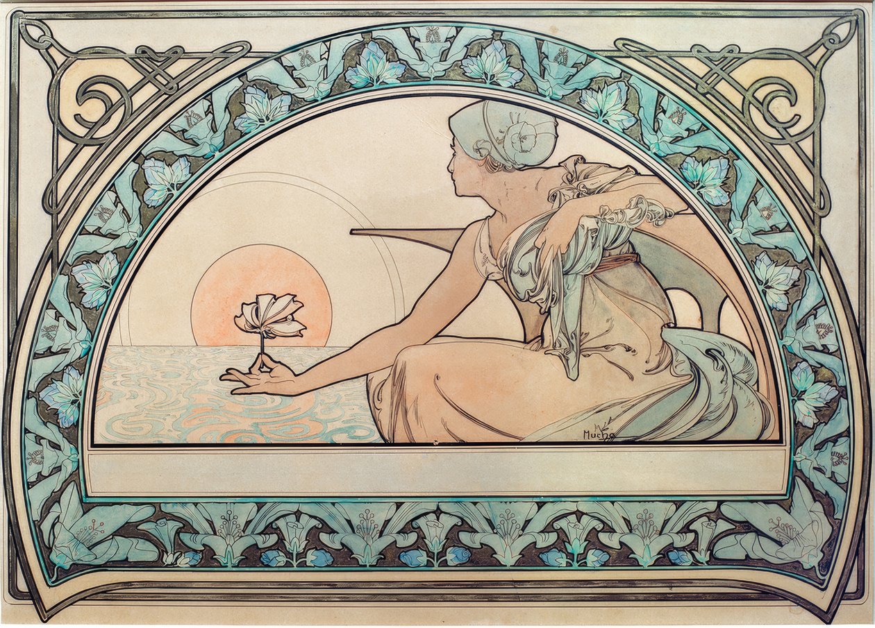 Seerose od Alphonse Mucha