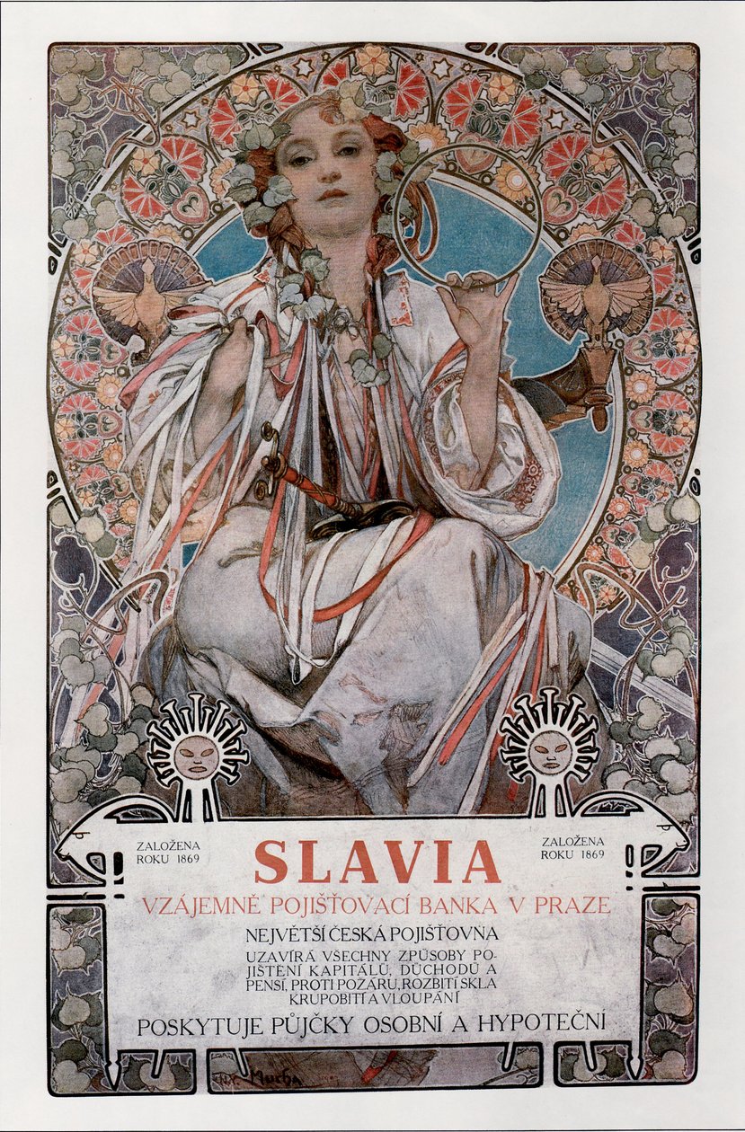 Plakát Slavie, 1907 od Alphonse Mucha