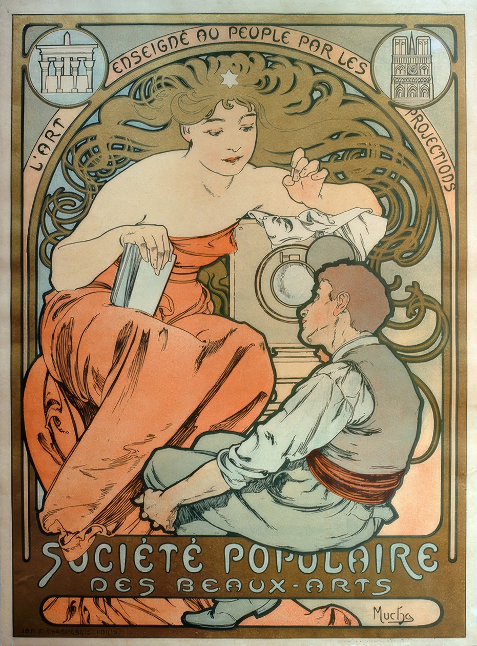 Populární společnost výtvarných umění / Umění vyučované lidem od Alphonse Mucha