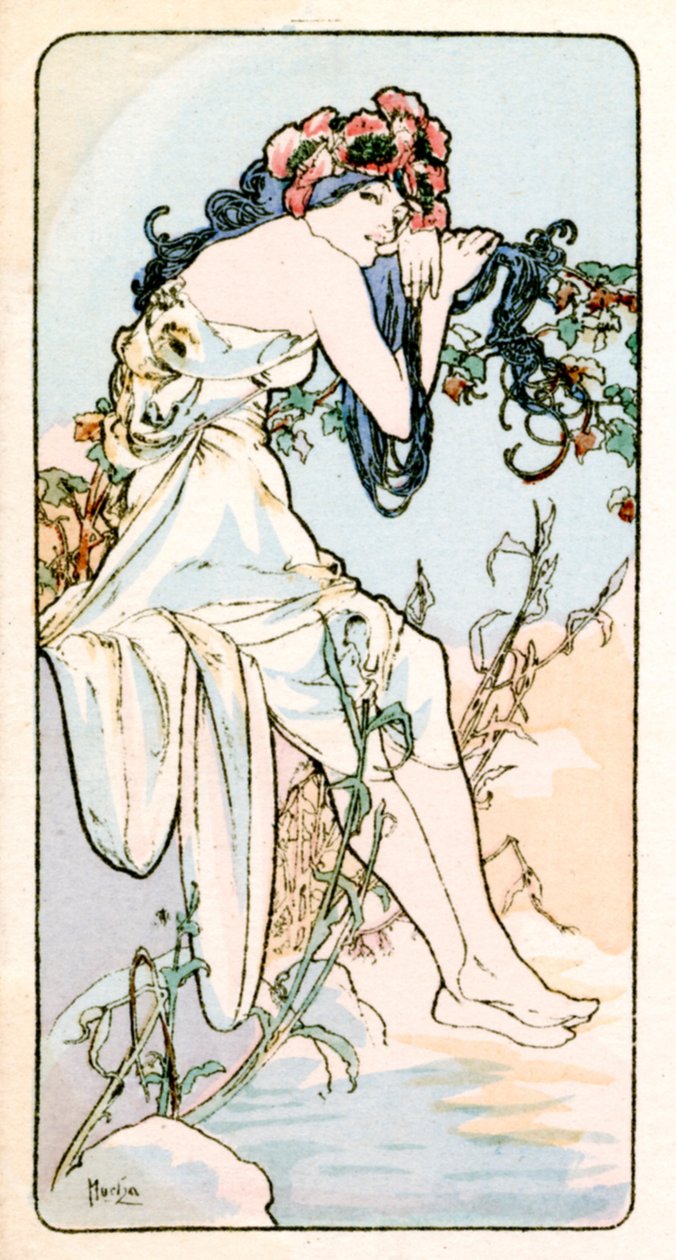 "Léto", 1900 od Alphonse Mucha