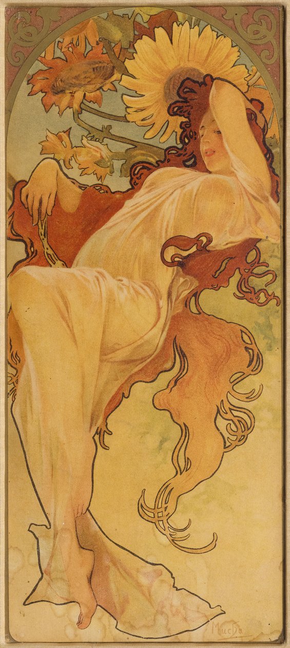 Léto ze série Les Saisons, c. 1900. od Alphonse Mucha