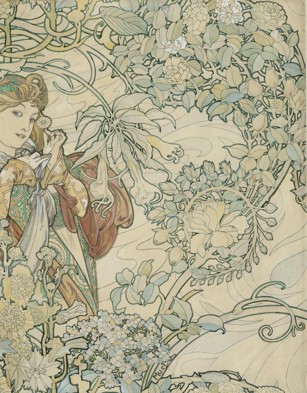 Textilní design od Alphonse Mucha