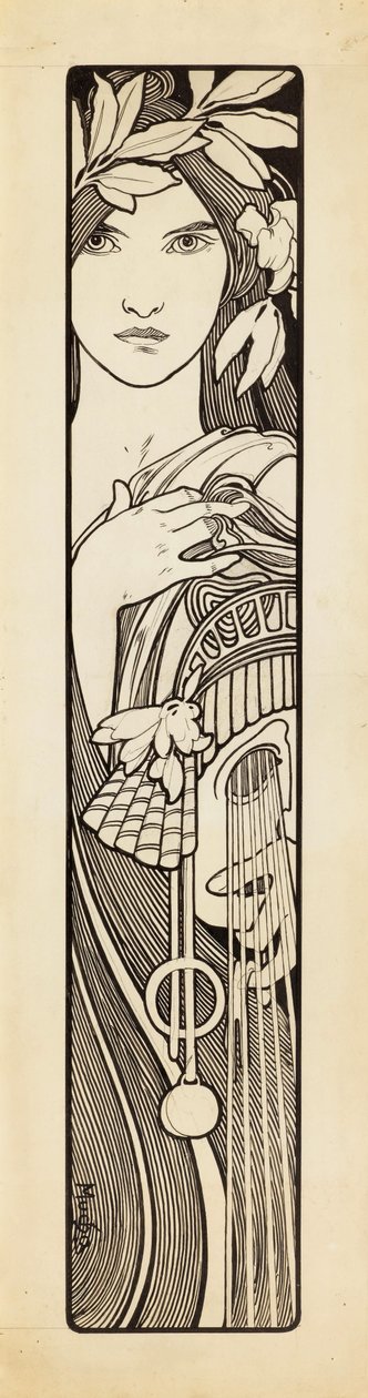 Thalia, múza komedie, 1897. od Alphonse Mucha