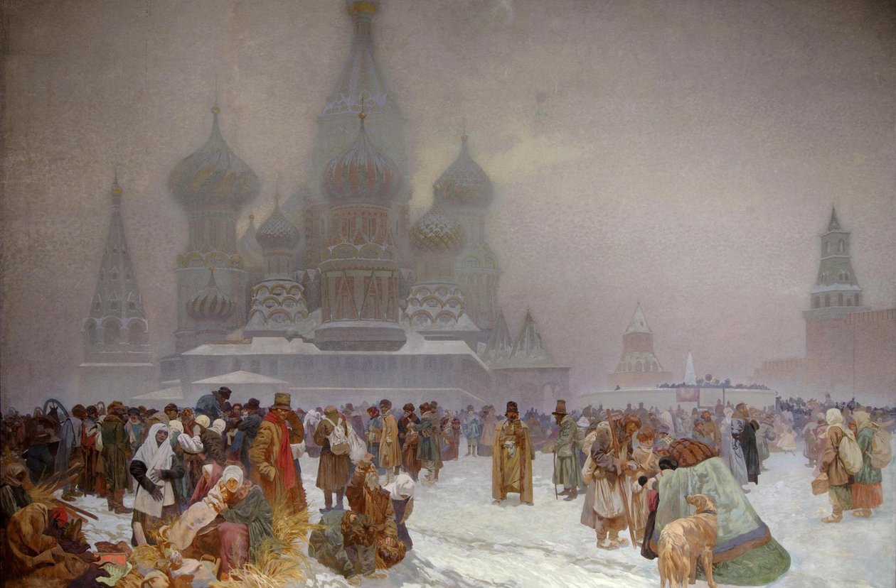 Zrušení nevolnictví v Rusku, 1914 od Alphonse Mucha