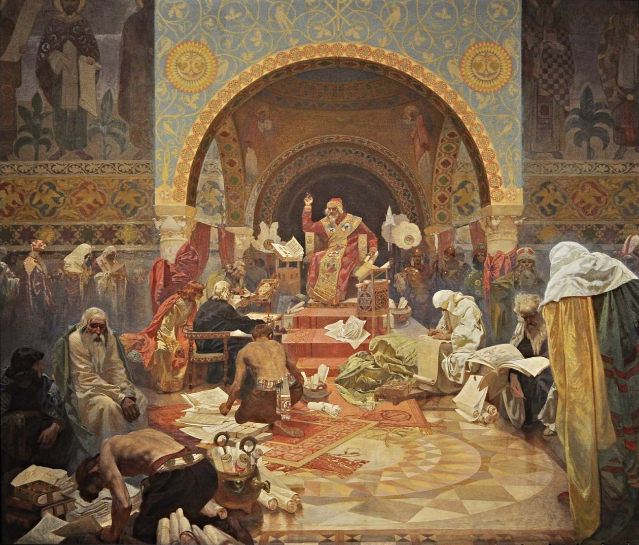 Bulharský car Simeon Cyklus Slovanská epopej od Alphonse Mucha