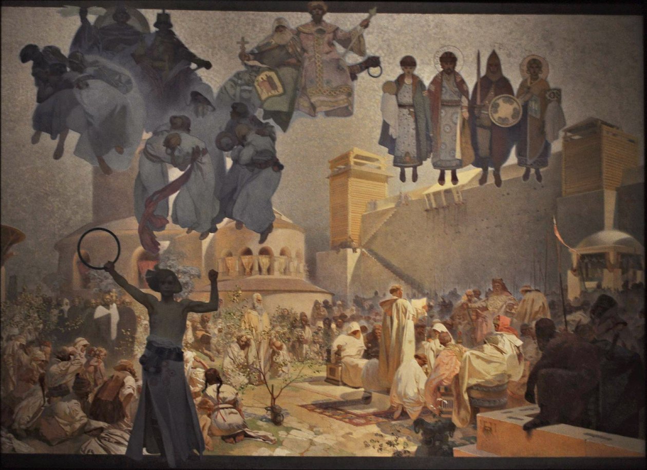 Úvod do slovanské liturgie Cyklus Slovanská epopej od Alphonse Mucha