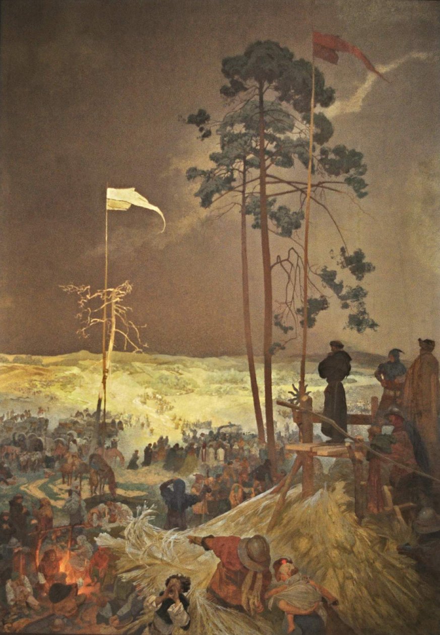Setkání Na Křížkách Cyklus Slovanská epopej od Alphonse Mucha
