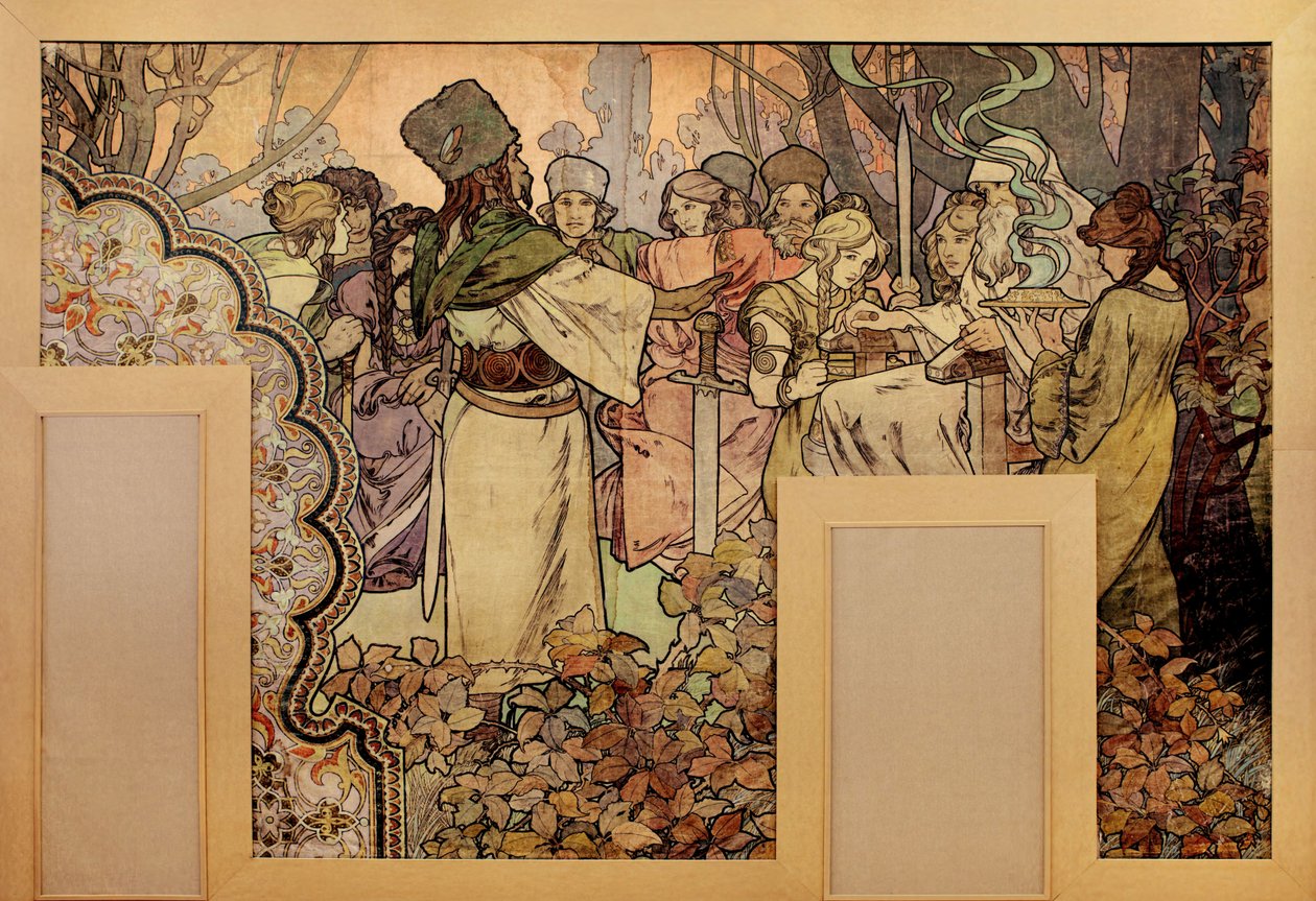 Nástěnná malba pro výstavu Universelle 1900, 1899-1900 od Alphonse Mucha