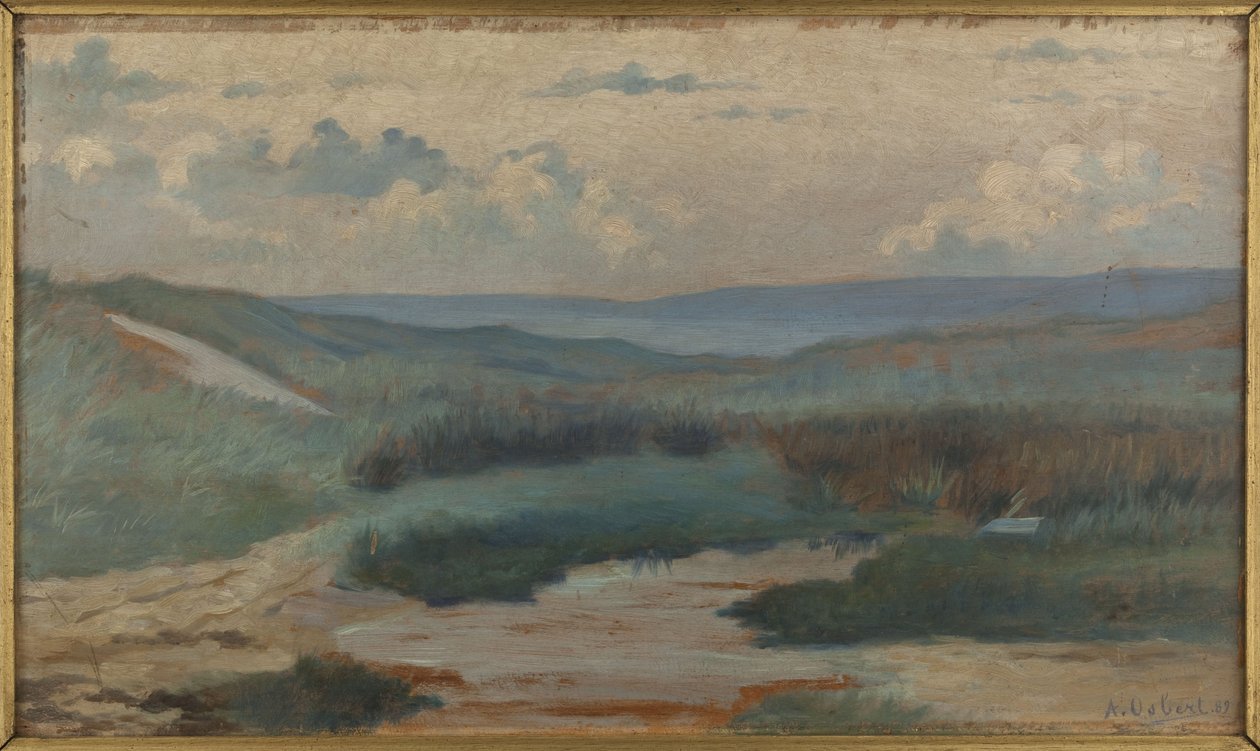 Rybník v dunách v noci, Siouville od Alphonse Osbert
