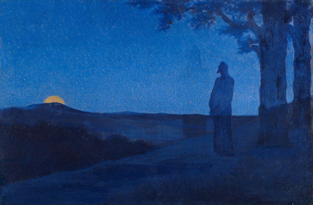 Kristova samota par Osbert, Alphonse (1857-1939). Olej na dřevě, rozměr: 37,5x56 od Alphonse Osbert