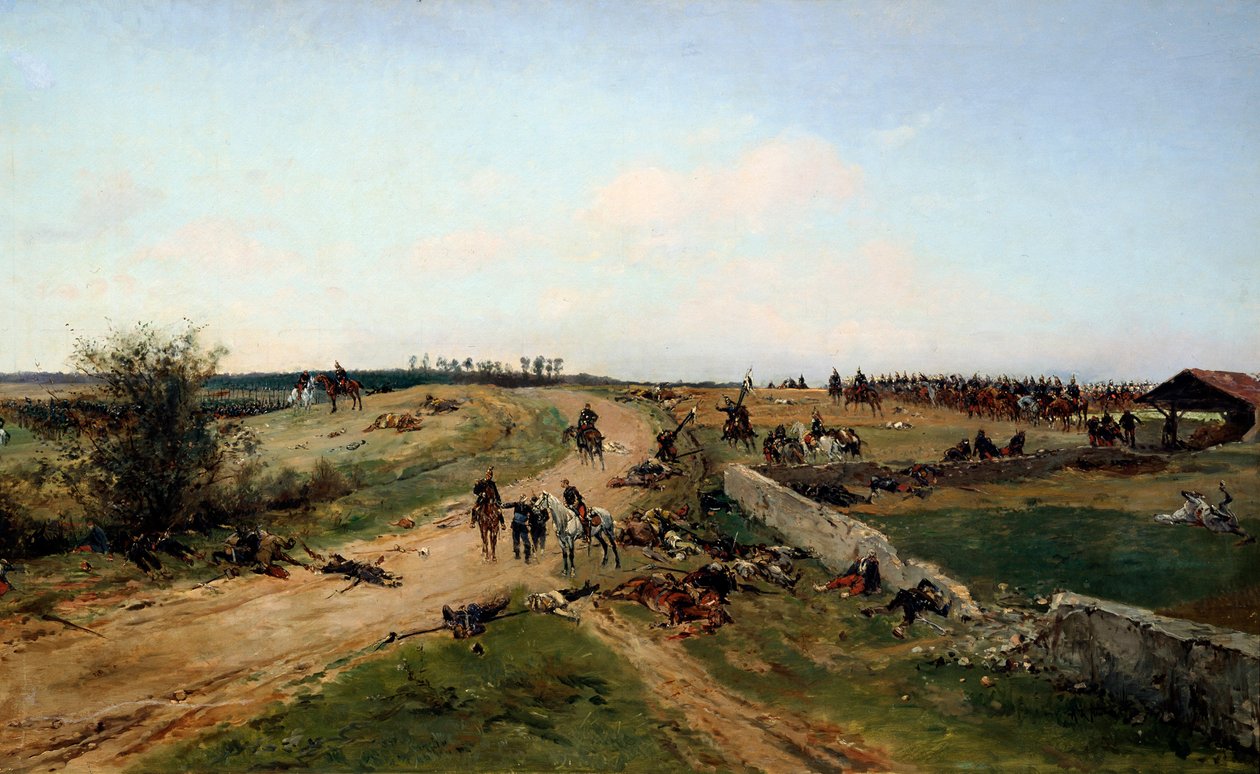 „Scéna z francouzsko-pruské války, 1870“, 19. století od Alphonse de Neuville