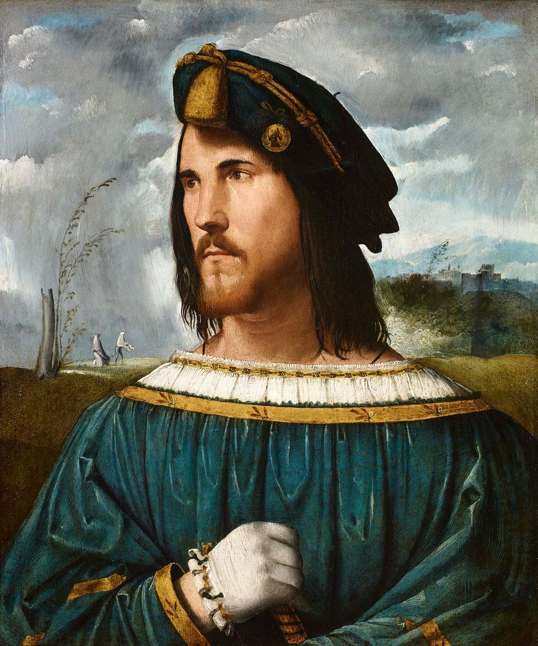Portrét gentlemana známého jako Cesare Borgia, mezi 1500 a 1524. od Altobello Melone