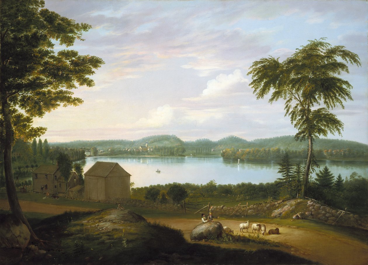 Pohled na Springfield na řece Connecticut, 1819 od Alvan Fisher