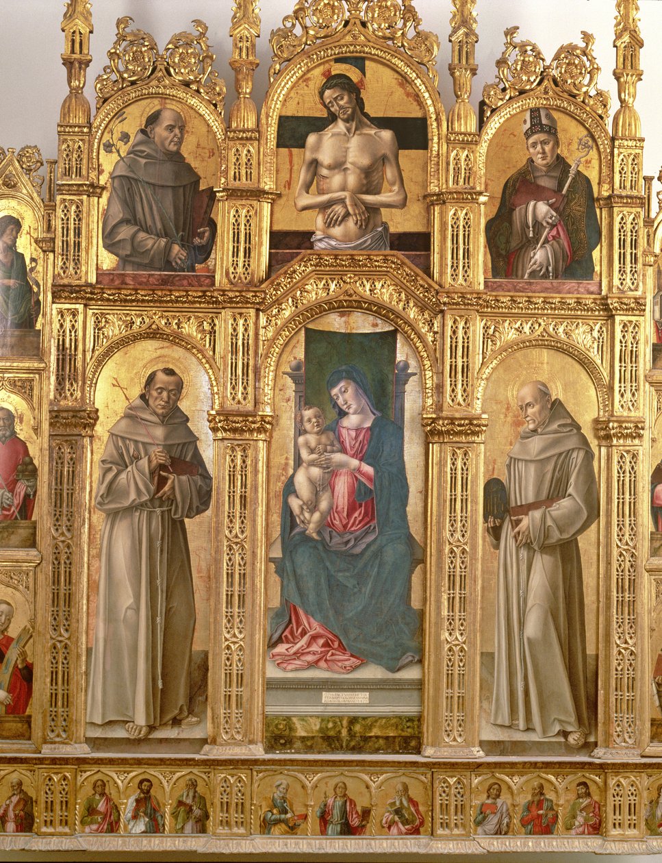 Madonna a dítě se svatými (tempera na panelu) od Alvise Vivarini
