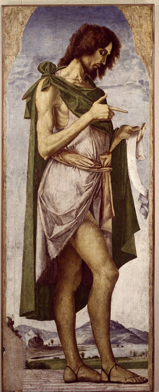 San Giovanni Battista, cca 1480 (olej na palubě) od Alvise Vivarini