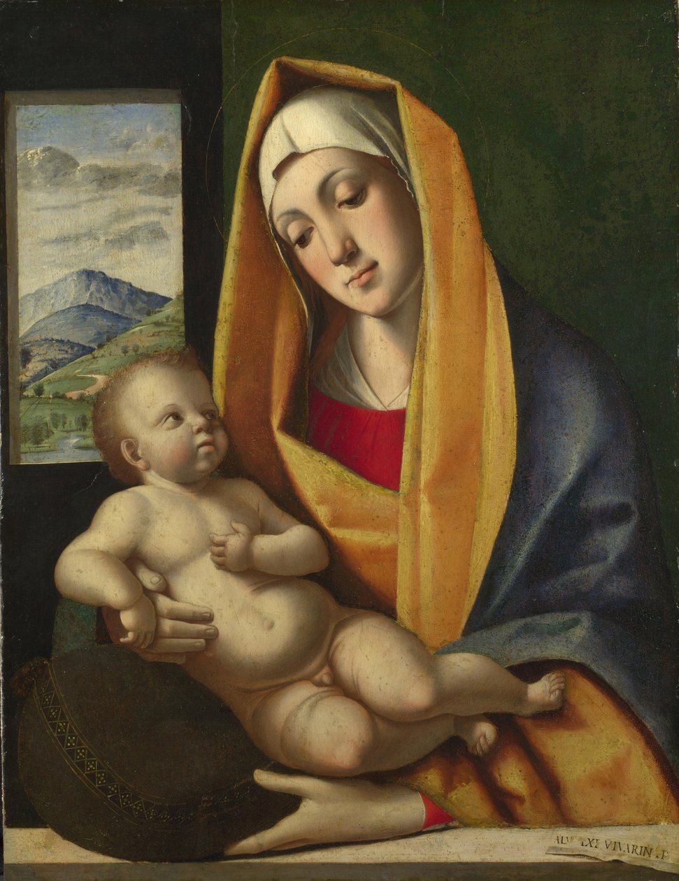 Panna a dítě, asi 1483 od Alvise Vivarini
